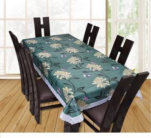 CASA FURNISHING PVC 6 Seater Printed Table Cover