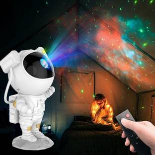 Adfresh Starry Night Light Projector Astronaut LED Projection Lamp with Remote Control Table Lamp