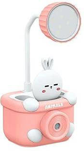 FATFISH Led Desk Lamp Pencil Sharpener Cartoon Animal Pig Table Lamp Pen Holder Toy Table Lamp