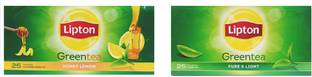 Lipton HONEY LEMON & PURE LIGHT GREEN TEA (2*25 TEA BAGS BOX ENVELOPE) Honey, Lemon Green Tea Bags Box