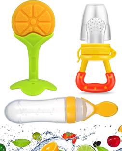 HIKIPO Presents High Quality Fruit Nibbler juicer Silicone Spoon Bottle with Teether Teether and Feeder