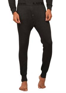 LUX COTT'S WOOL Black Thermal Men Pyjama Thermal