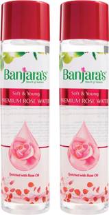 Banjaras Soft And Young Premium Rose Water 120ml Pack Of 2 Men & Women