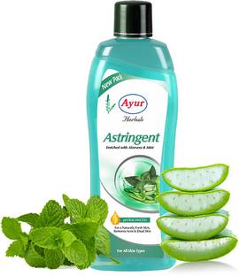 AYUR HERBALS Astringent with Mint,Camphor & Tulsi I Antiseptic & Cooling I Men & Women