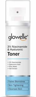glowelle 3% Niacinamide & Hyaluronic Face Toner Skin Brightening Deep Cleanser & Hydrates Men & Women