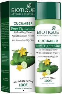 BIOTIQUE Cucumber Pore Tightening Toner|For All Skin Types | Clears & Tightens Pores Men & Women