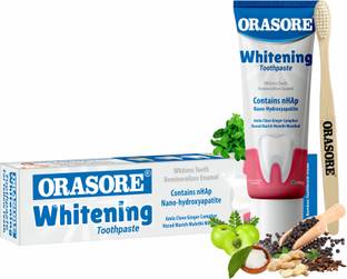 Orasore Whitening Toothpaste 100gm with nHAp (Pack of 1) Toothpaste Toothpaste