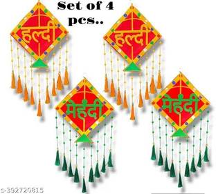 mokko Radhe Hndicraft haldi Kites Wall Hanging Decor its Used to haldi Ceremony. Toran