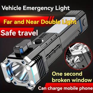 Sebon LED Flashlight with Magnets, hammer with 4 in 1 option - M9 Torch