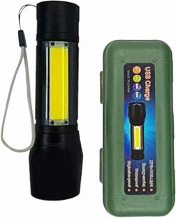 TECHEL High Power USB Rechargeable Long Range Emergency Mini Torch FPJ4 Torch