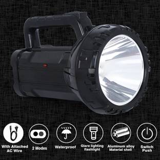 ECOSKY ABS Plastic Portable Rechargeable High Brightness Flashlight 6 hrs Torch Emergency Light
