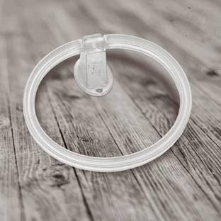 livefast PVC Plastic Unbreakble Round Towel Ring Holder for Multipurpose (Pack of 1) TRANSPARENT Towel Holder
