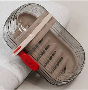 Romp and Role Transparent Travel Soap Box, Snap Lock with Tray for Picnic, Home, Bathroom