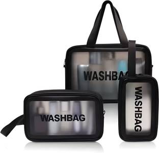 Aepigo Travel Cosmetic Bag Clear Makeup Pouch Set Travel Toiletry Wash Bag For Women Travel Toiletry Kit