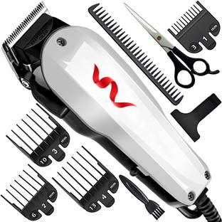 QGS Heavy Duty Men New Salon Use High Quality Low Noise Hair Clipper Beard Moustache Fully Waterproof Trimmer 690 min  Runtime 4 Length Settings