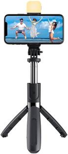 HLMOBILE AY GOOD QUALITY R1s Wireless Selfie Stick Stand Remote Flash Light All Smartphones Monopod Kit, Tripod, Tripod Kit