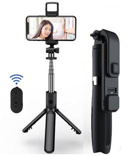 Techobucks Buy New R1s Bluetooth Wireless Selfie Sticks with Remote 3-in-1 Tripod Stand Tripod