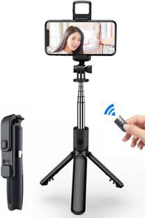 Techobucks TOP QUALITYBluetooth Selfie Sticks Light Multifunctional Stand Monopod Monopod Kit