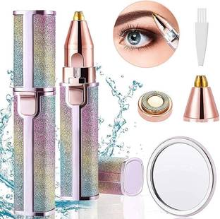 Sarchase Wireless USB Rechargeable Eyebrow Trimmer for Women in Rainbow Design