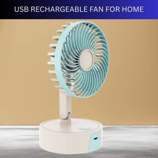 SACRO High Speed Rechargeable Table Fan for Home-Oscillating for Home, Office QZ217 High Speed Recharg...