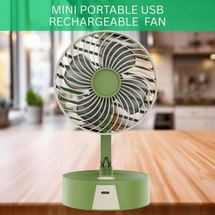 SACRO High Speed Rechargeable Table Fan for Home-Oscillating for Home, Office QZ401 High Speed Recharg...