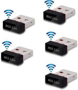 Red Champion For PC, Desktop,Nano Size WiFi Dongle Compatible with Windows, Mac OS & Linux Wi-Fi Receiver 950 Mbps Wireless Network USB Adapter 2.4GHz, 802.11b USB LAN Card, Laptop Accessory