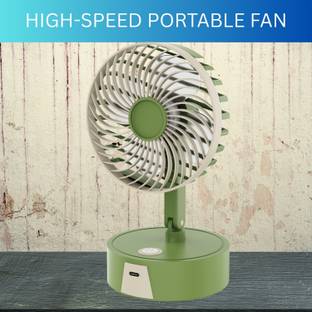 SACRO High Speed Rechargeable Table Fan for Home-Oscillating for Home, Office QZ193 High Speed Recharg...