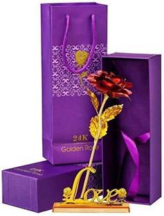 kyzzo KYZZO Red Rose WITH LOVE STAND Red Rose Artificial Flower