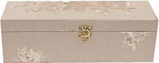 navjai 1Rod Jewelry Vanity box Storage Case with Handle Lock System Bangle Box 1pc Jewellery Vanity Box