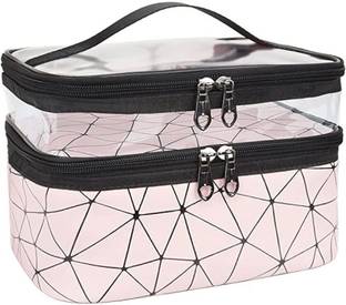 TREXEE Makeup Bags Double Layer Travel Cosmetic Cases Party, Casual, Regular, Occasion Vanity Box