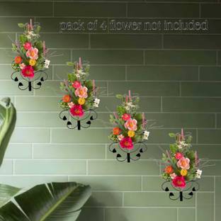 ISHA TOUCH METAL KING RA Touch Vase-Combo of 4 wall hanging flower Vase Iron Vase
