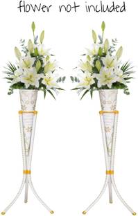 king shine RA TOUCH Home Decor Corner Centerpiece Gift Item and use full matel stand | Iron Vase