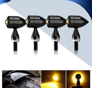 Otoroys Indicator for Bike Jet Front Rear Turn Signal LED Indicators CNC Metal Amber Indicator Light Motorbike LED (12 V, 5 W)
