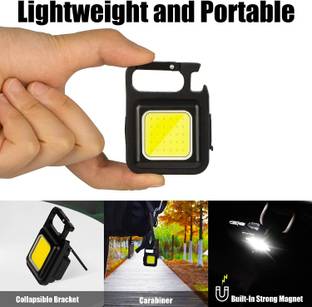 FLOSTRAIN Small Flashlights, 800Lumens Bright Rechargeable Keychain Mini Flashlight Back Up Lamp Truck, Car, Motorbike, Van LED for Royal Enfield (5 V, 18 W)