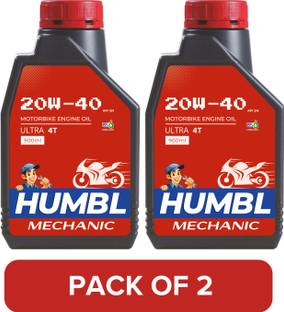 Neosol 9328110111 Humble Mechanic (combo pack of 2) 20w-40 4T Engine Oil for Bikes and scooters Inline Oil Filter