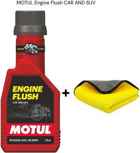 MOTUL PETROL, DIESEL, CNG ENGINES with Micro Fiber Cloth MOTUL ENGINE FLUSH 250ML Oil Flush and Treatment