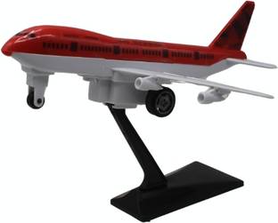 neoinsta shopping Medium size pull back 747 airplane toy for kids red white color