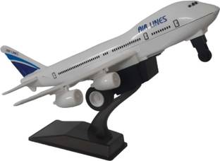 Shree Jee AIR LINES AEROPLAIN WITH STAND & RUNWAY CARD BOARD TOY