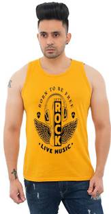 Poly Cotton Fabric Gym Vest