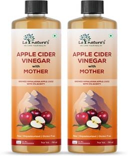 La Natures Apple Cider Vinegar with Mother Raw and Unfiltered 1000 ml (Pack of 2) Vinegar