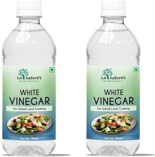 La Natures White Vinegar 500 ml | Best For Salad's and Cooking | 500ml x 2 | Pack of 2 Vinegar