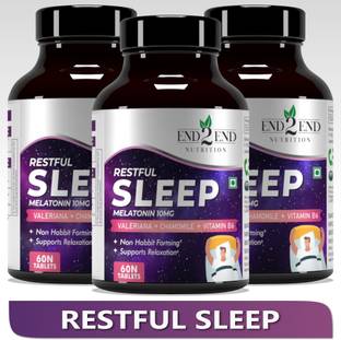 End2End Nutrition Melatonin 10mg & 250mg Tagar Sleeping Pills, Helps Improve Sleep Quality