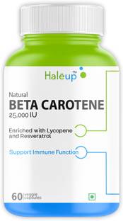 HALEUP Beta-Carotene 25,000 IU || Natural Vitamin A || Immune Support, Vision Support