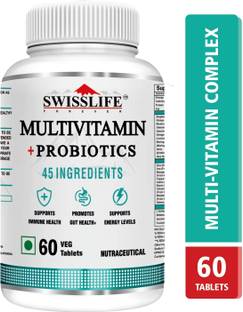 SWISSLIFE FOREVER Multivitamin with Probiotics - 45 ingredients for men and women