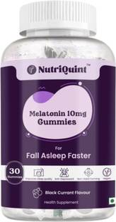 NutriQuint Melatonin 10mg Gummies for Fall asleep faster | Sleep Supplements for adults