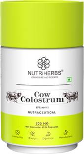 Nutriherbs Cow Colostrum Capsule | Gut Health Supplement & Immunity Booster for Men & Women