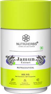 Nutriherbs Jamun Seed Powder Capsule |Supports Sugar Control & Diabetes for Men & Women