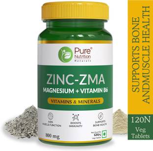 Pure Nutrition Zinc ZMA (Zinc Magnesium Aspartate & Vitamin B6) 800mg | Nightime Recovery