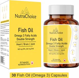 NutraChoice Omega 3 Fish Oil Double Strength (360mg EPA & 240mg DHA) Heart & Joint Health