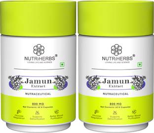 Nutriherbs Jamun Seed Powder Capsule |Supports Sugar Control & Diabetes for Men & Women